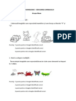 Test Docimologic - Educarea Limbajului