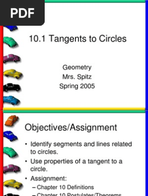 10.1 Tangents to Circles