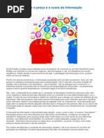 O valor o preço e o custo da informação