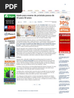 SiteBarra » Idade para exame de próstata passa de 45 para 50 anos