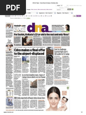 DNA E-Paper - Daily News & Analysis - Mumbai, India PDF | PDF