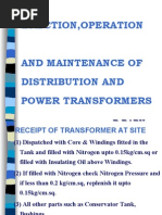 Erection and Maintenance of Transformers