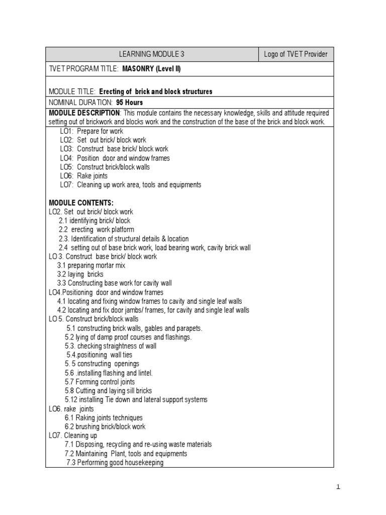 Erecting of Brick and Block Structures PDF Masonry Building