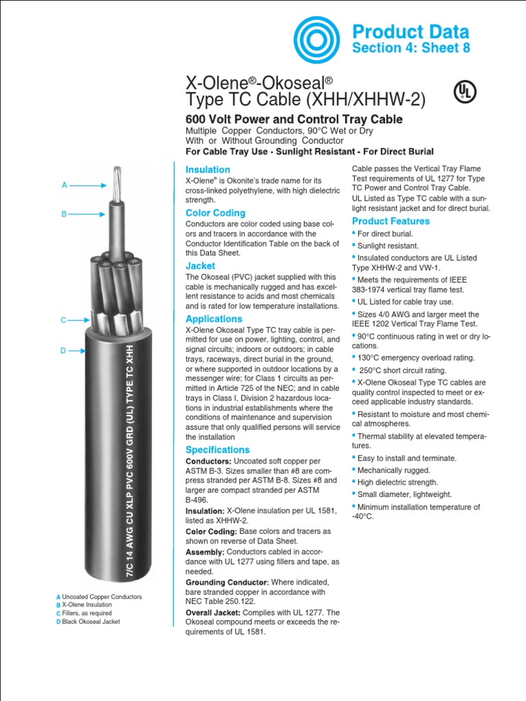 Okonite Cable PDF Civil Engineering Equipment