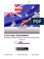 E-LECTORAL ENGAGEMENT Maintaining and Enhancing Democratic Participation Through Social Media