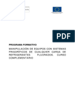 Curso manipulación equipos frío fluorados