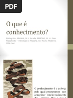 1ª semana - O que é conhecimento