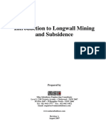 Introduction To Longwall Mining and Subsidence: Prepared by