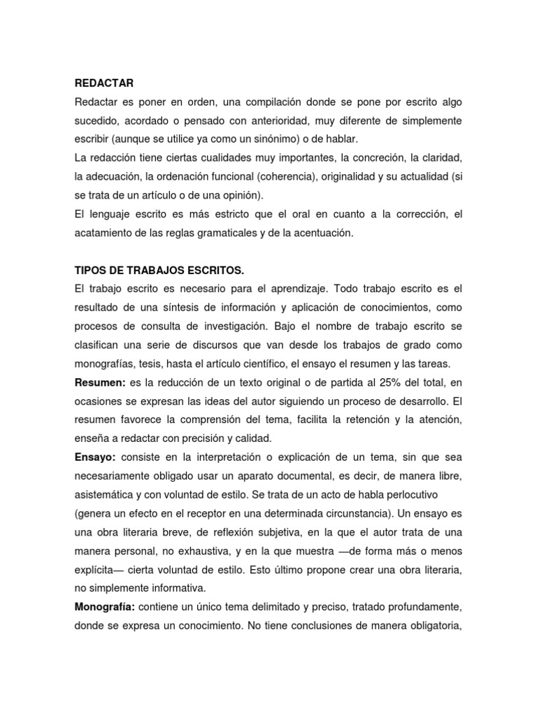 Tipos de Trabajos Escritos Ensayos Periódicos