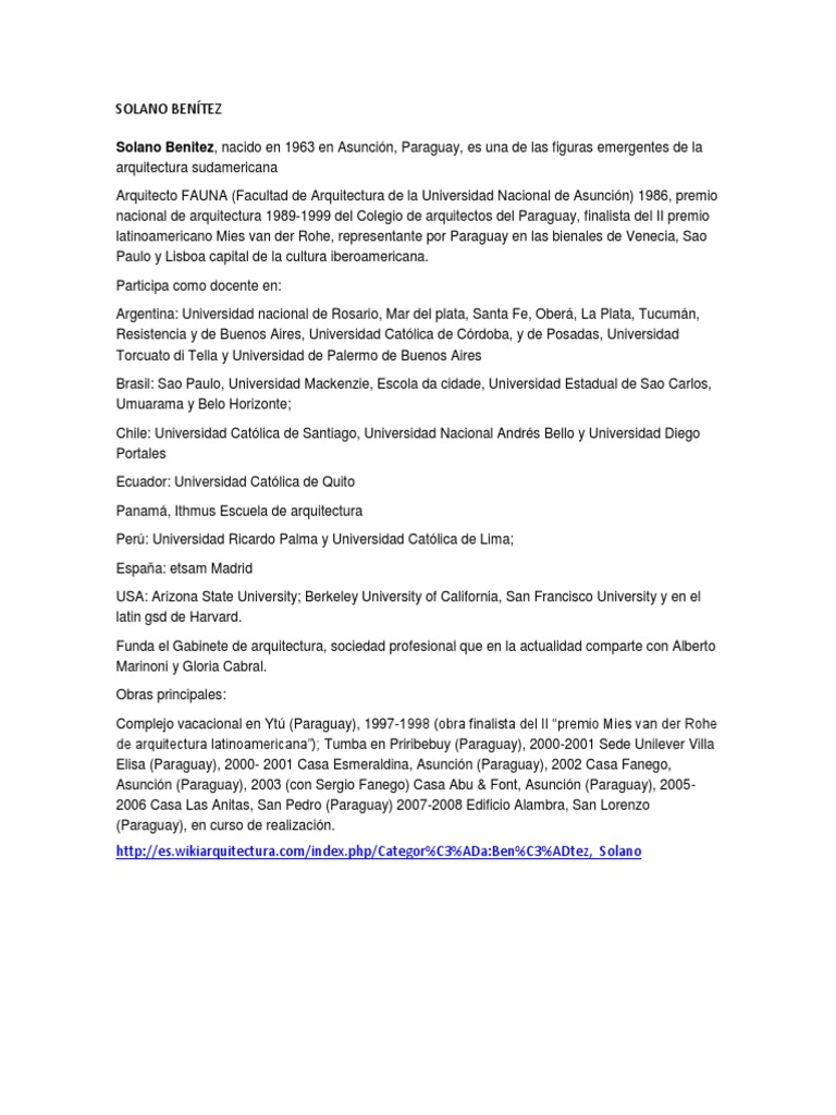 Solano Benítez | PDF | Conocimiento | Paraguay