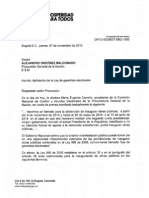Carta al Procurador General, Alejandro Ordóñez.