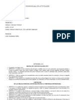 Cronograma de actividades de Morfofisiología I