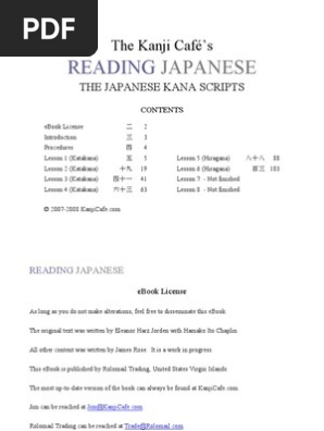 Reading Japanese Pdf Japanese Writing System English Language