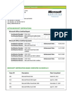 MS Learning Transcript