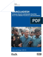 BANGLADESH
HumAN riGHtS DEfENDErS trAppED iN A poLAriSED poLiticAL ENviroNmENt