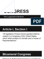 congress- the legislative branch