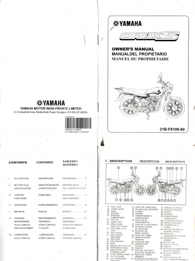 Manual Yamaha Crux (Versión 1)