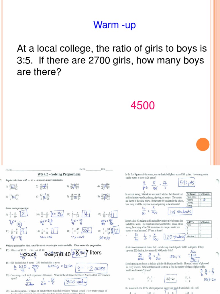 4.3 Proportional or Non-proportional.ppt | Ratio | Teaching Mathematics