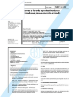 Abnt - Nbr 7480 - 1996 - Barras E Fios De Aço Para Armaduras Para Concreto