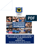 Cbn 1013 - Plan Indicativo Bogota Humana Dic 2012 v f 14 Secretaria de Educacion