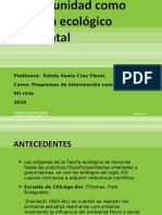 La Comunidad Como Sistema Ecologico Ambiental