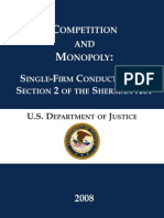 U.S Department of Justice - Sigle-Firm Conduct Under Section 2 of The Sherman Act PDF