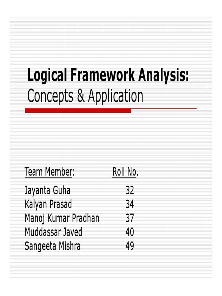 Logical Framework Analysis.pdf | Strategic Management | Risk Management