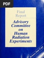 Advisory Committee on Human Radiation Experiments Final Report (Original)