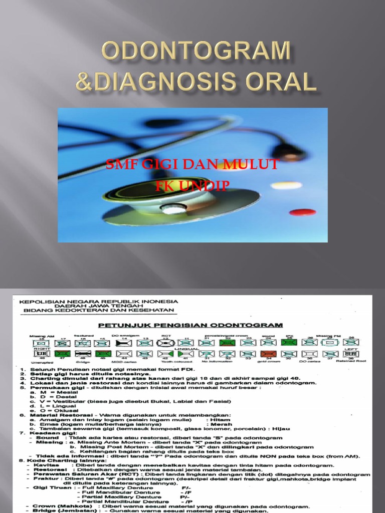 Odontogram &diagnosis Oral | PDF