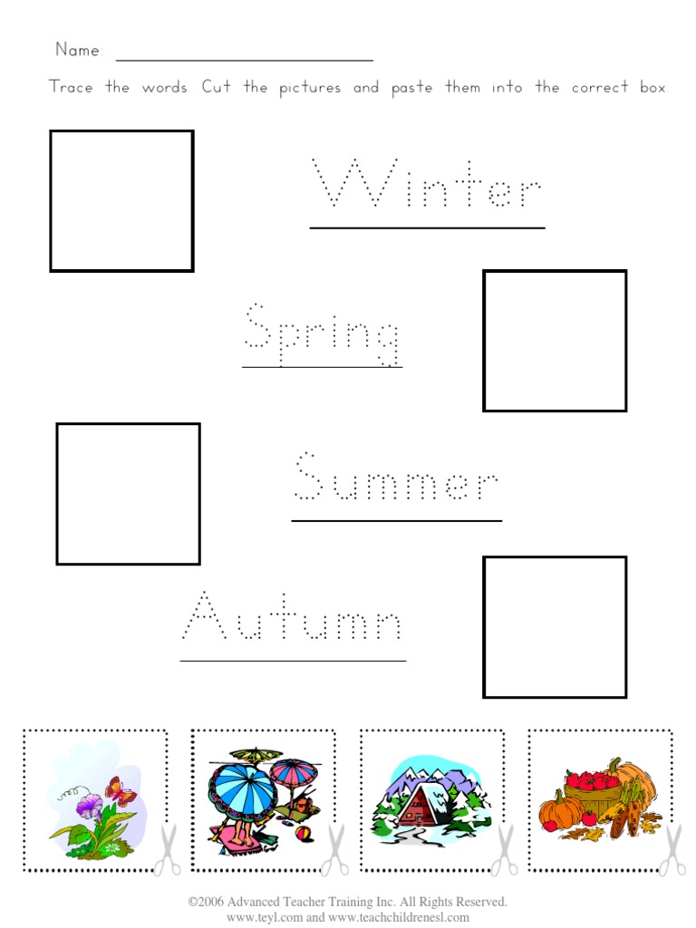 Cut and Paste Seasons