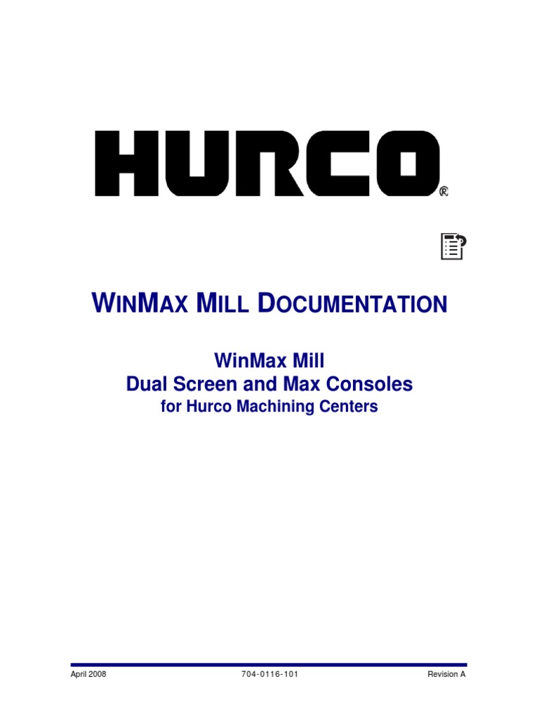 Hurco winmax mill