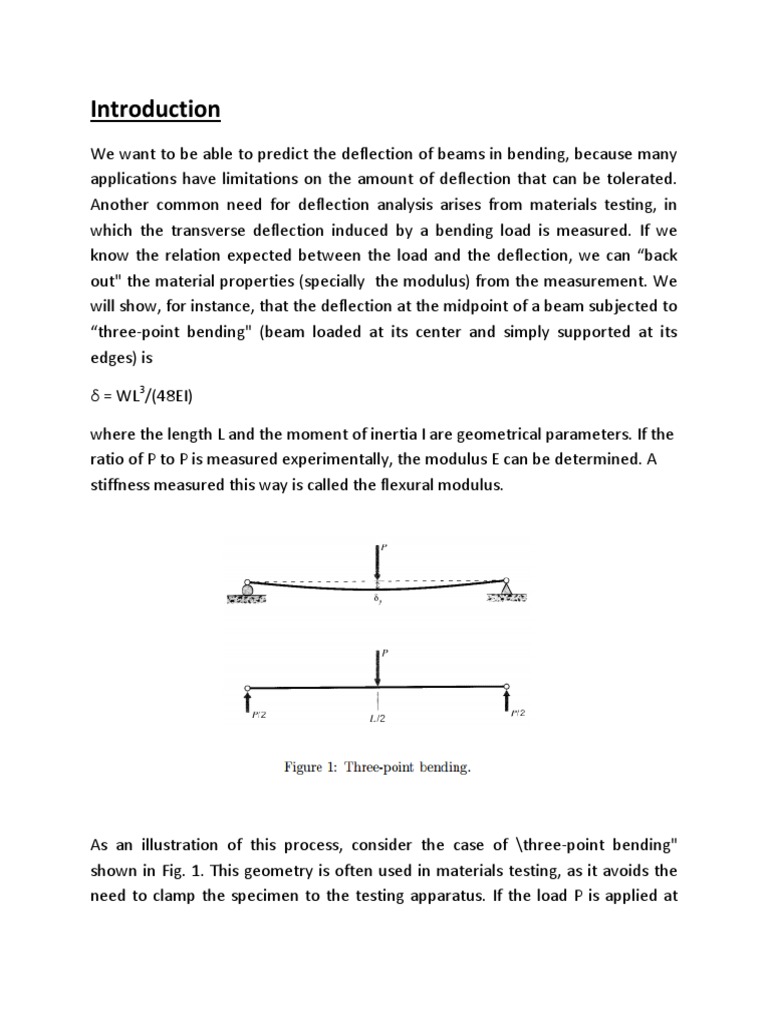 Simply Supported Beam Deflection Formula | PDF | Teaching Methods ...