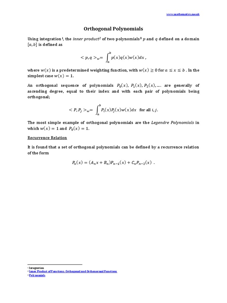 Orthogonal Polynomials _ Comparing orthogonal calculus and calculus ...