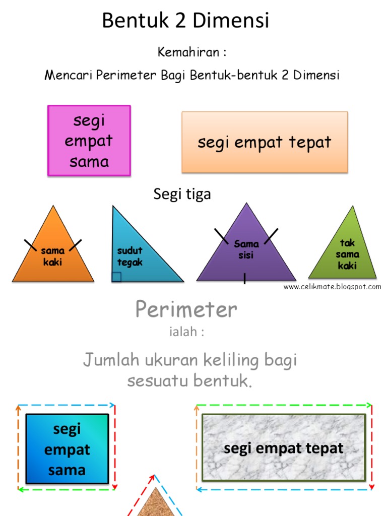 Bentuk 2 Dimensi Mencari Perimeter Ppsx Pdf