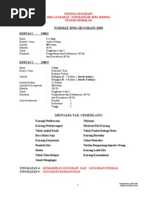 Nota Buku Teks Geografi Ting 4 Dan 5