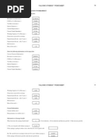 Synergy Valuation Worksheet