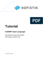 Tutorial: CADINP Input Language