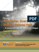 Baseline Documentation of Mammalian Diversity in Mouling National Park