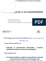 La Investigación y La Empleabilidad - 2012
