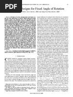 CORDIC Designs For Fixed Angle of Rotation: Pramod Kumar Meher, Senior Member, IEEE, and Sang Yoon Park, Member, IEEE