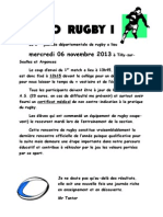 Infos Rugby