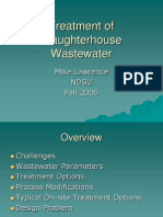 Treatment of Slaughterhouse water