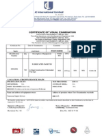 International Limited: Certificate of Visual Examination