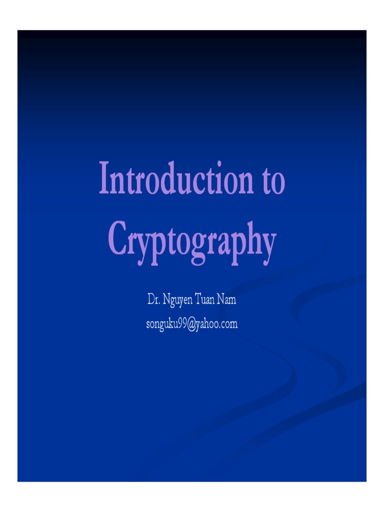 Introduction To Introduction To C H C H Cryptography Cryptography | PDF ...
