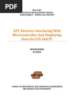 GPS Receiver Interfacing With Microcontroller and Displaying Data On LCD and PC (MAE 5483 Term Final Project Report)