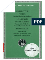 Aristotle, Longinus, Demetrius Aristotle-Poetics. Longinus - On The Sublime Demetrius - On Style (Loeb Classical Library No. 199) 1995 PDF