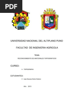 Caratula Del Informe de Topografia