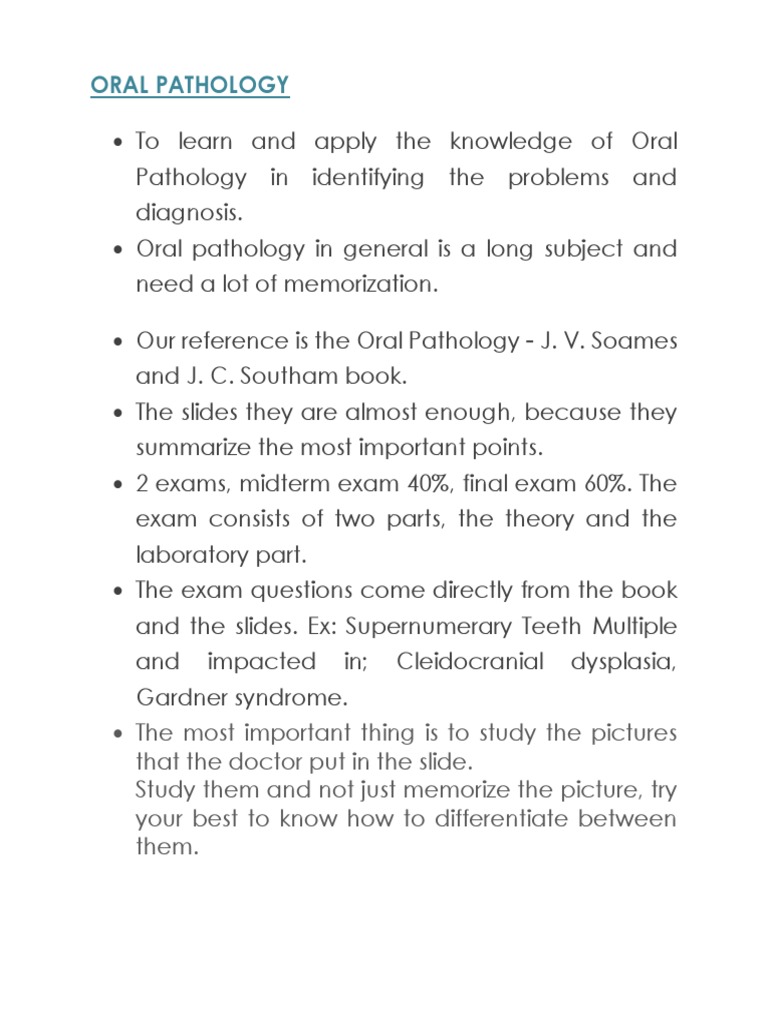 Oral Pathology | PDF