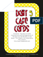 Red and Yellow Daily Cafe Strategies Cards