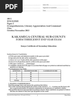 English Paper 2 Form 3 Kakamega Central Subcounty